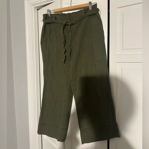 LOFT Olive Green Wide Leg Pants